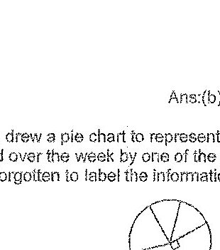 A pie chart divided into 5 sections of varying sizes, representing data for 5 days of the week.