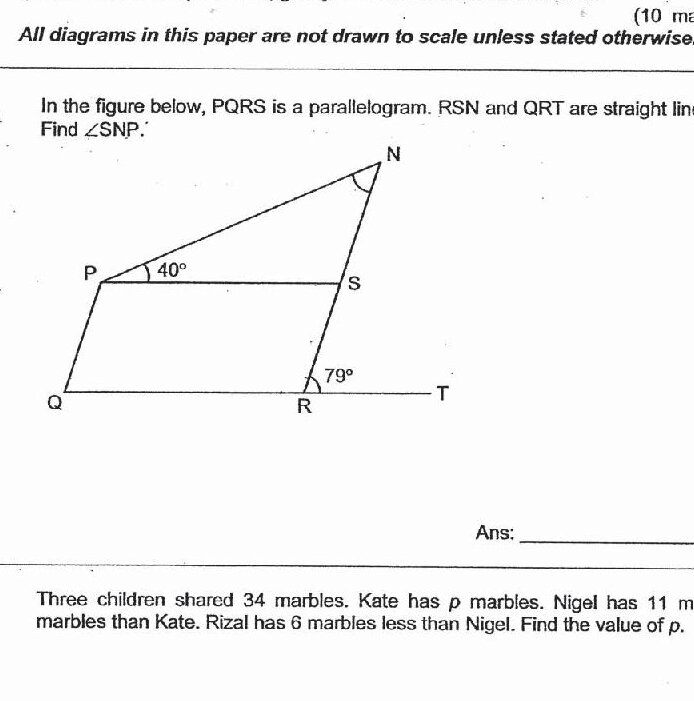 Diagram for question 1