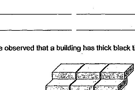 Diagram showing a roof covered with thick black tiles arranged in rows.