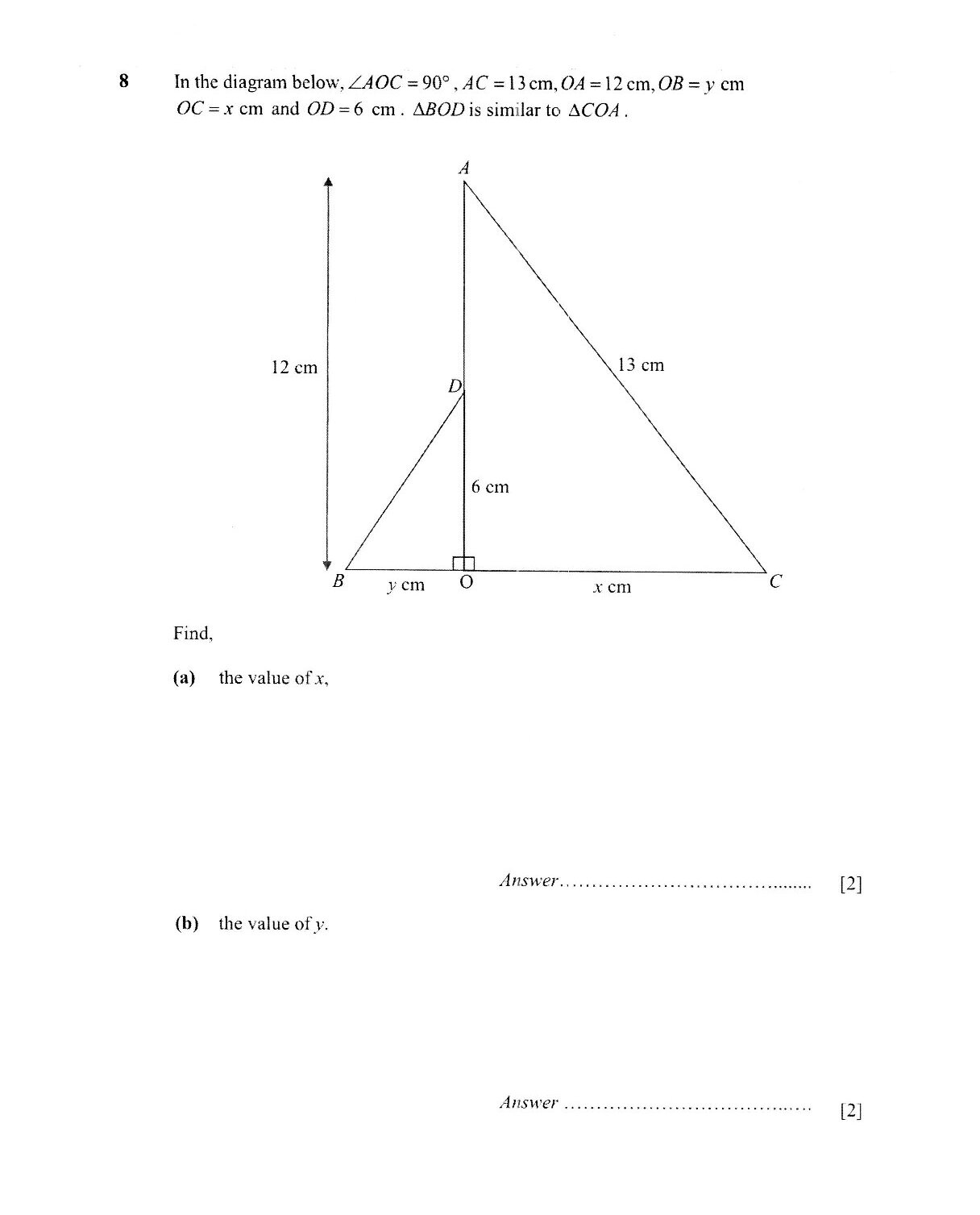 Diagram for question 8