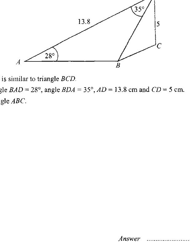 Two triangles are shown. Triangle ABC is congruent to triangle DAE. Points are labeled A, B, C, D, E, F where ACE is a straight line. AD = 8.7 cm, CE = 2.2 cm, DE = 6.8 cm, angle ADE = 70°, and angle ACB = 65°. Point F appears to be on line segment from A to another point, with various line segments connecting the vertices.