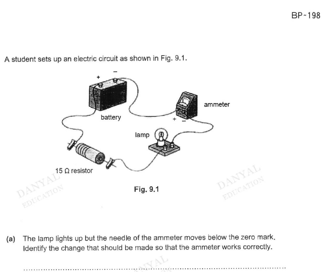 An empty box provided for the student to draw the correct circuit diagram. The box is rectangular with a border.